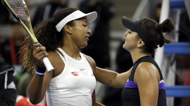 Naomi Osaka un Bjanka Andresku. Foto: AP/Scanpix