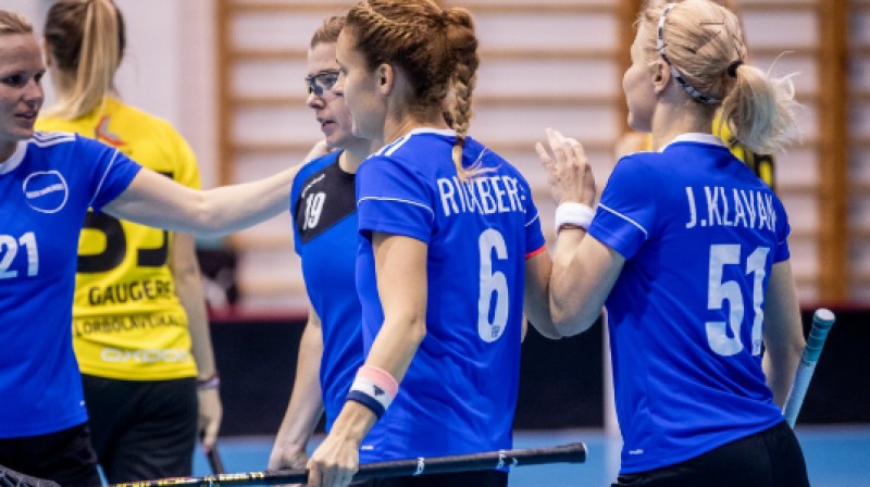 Igaunijas izlase sagaidījusi pirmo mājas spēli
Foto: Floorball.lv