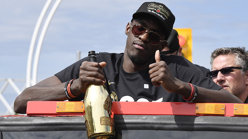 Paskals Siakam šovasar nosvinēja čempiontitulu un nu arī ticis pie lielās naudas. Foto: The Canadian Pres/Scanpix