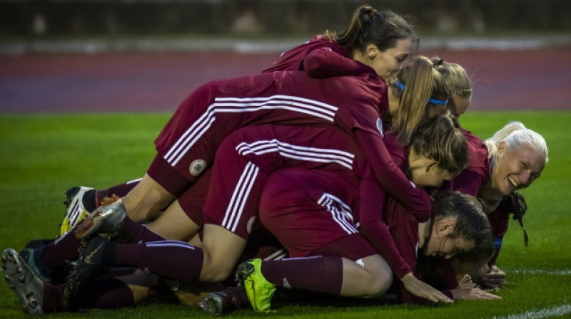 Latvijas sieviešu futbola izlase. Foto: lff.lv