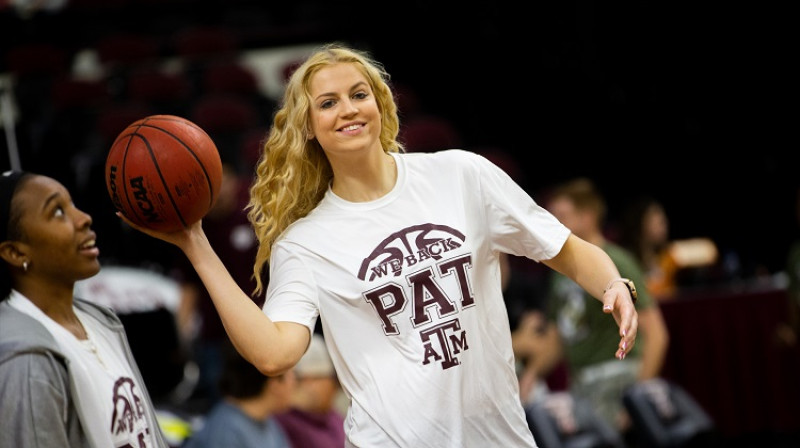 Anna Dreimane: pirmā oficiālā spēle "Texas A&M" rindās. Foto: TAMU