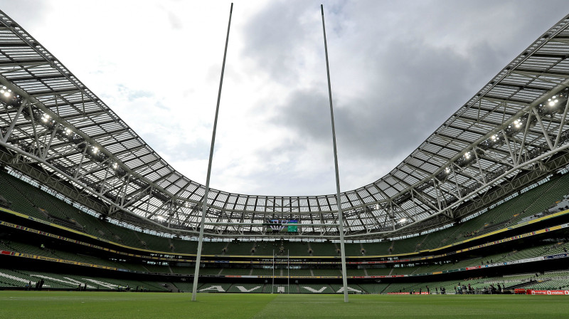 Dublinas "Aviva Stadium", kur bija jānotiek Īrijas un Itālijas mačam
Foto: PA Images/Scanpix