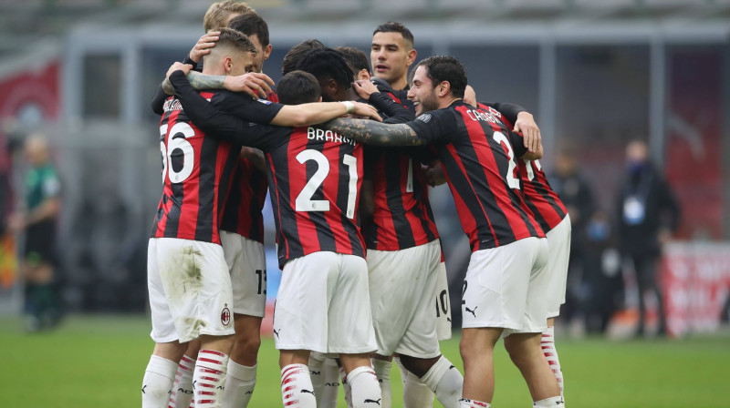 "Milan" svin vārtu guvumu. Foto: imago images/Scanpix