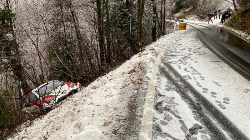 Evansa auto pēc avārijas