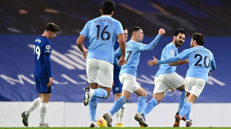 "Manchester City" atzīmē vārtu guvumu Foto: PA/Scanpix