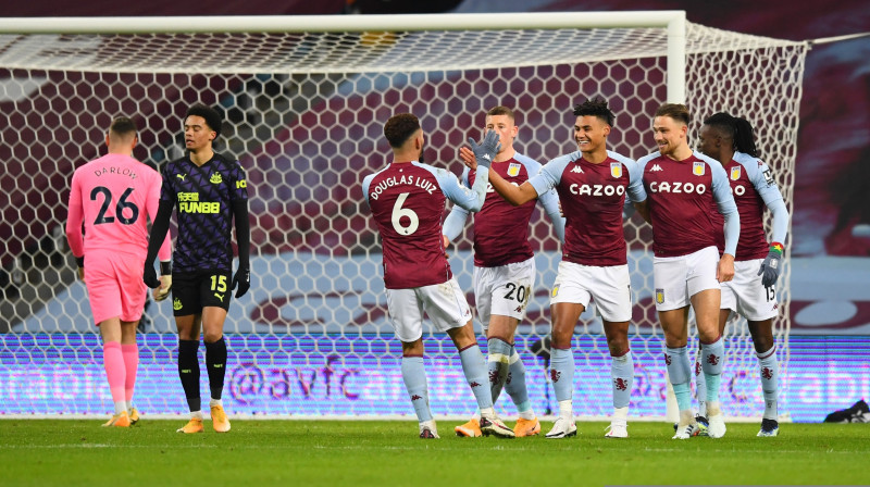 "Aston Villa" futbolisti. Foto: Pool via REUTERS/Scanpix.ee