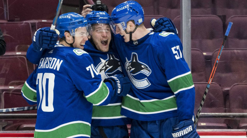 ''Canucks'' hokejisti. Foto: USA Today Sports/Scanpix