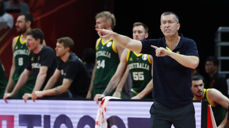 Andrejs Lēmanis 2019. gada FIBA Pasaules kausa pusfinālā. Foto: Reuters/Scanpix