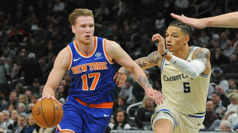 Igns Brazdeiķis ''Knicks'' sastāvā. Foto: USA Today Sports/Scanpix