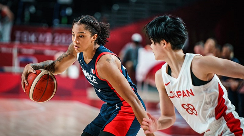 Gabija Viljamsa spēlē pret Japānu. Foto: FIBA