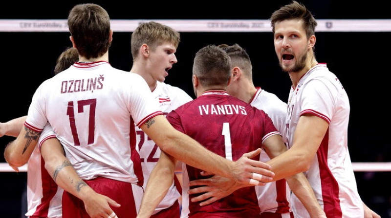 Latvijas volejbolisti. Foto: CEV EuroVolley