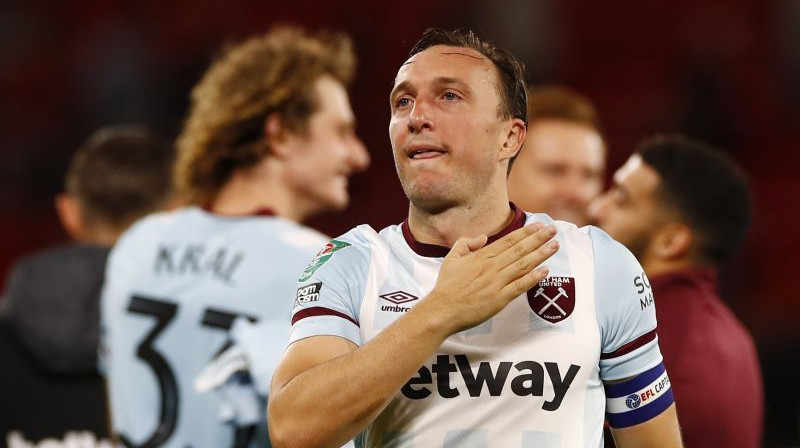 "West Ham" kapteinis un leģenda Marks Noubls. Foto: Reuters/Scanpix