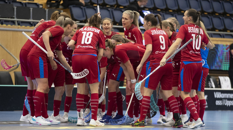 Jau pirms spēles ar Latviju, Čehijas valstsvienība nodrošinājusi uzvaru apakšgrupā
Foto: IFF Floorball