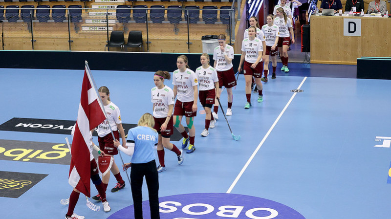 Latvijas izlase dodas uz pēdējo cīņu šajā čempionātā
Foto: IFF Floorball