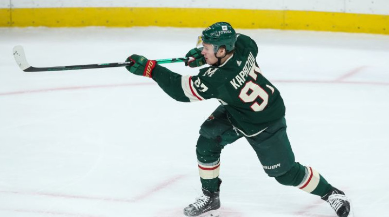 Minesotas "Wild" līderis Kirils Kaprizovs. Foto: USA Today Sports/Scanpix