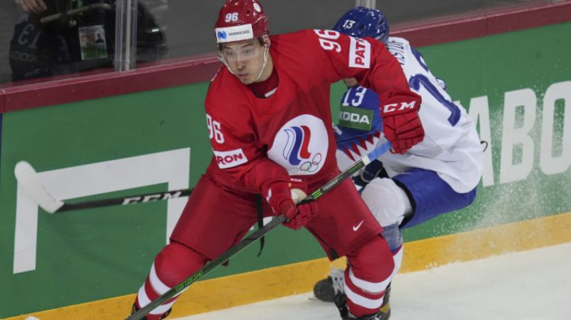 Andrejs Kuzmenko pasaules čempionātā Rīgā. Foto: Romāns Kokšarovs/AP/Scanpix