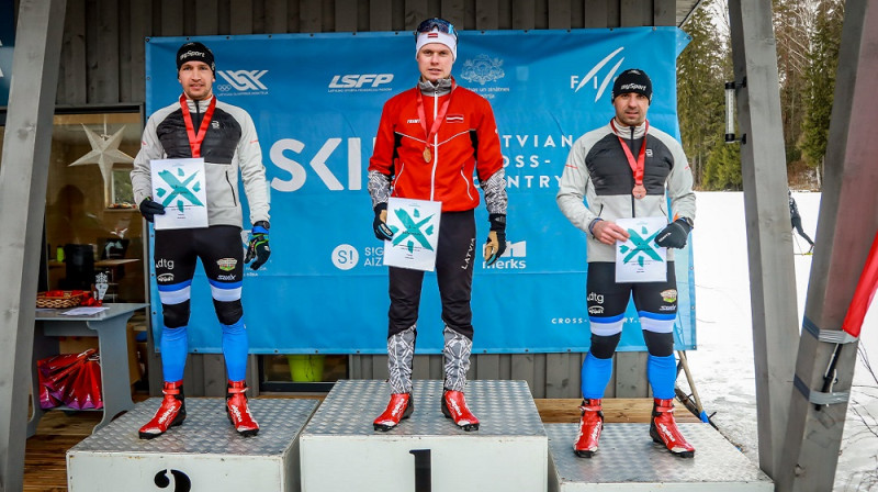 Trīs labākie latvieši FIS sacensībās un LČ. Foto: A.Veckalniņš/ski.lv