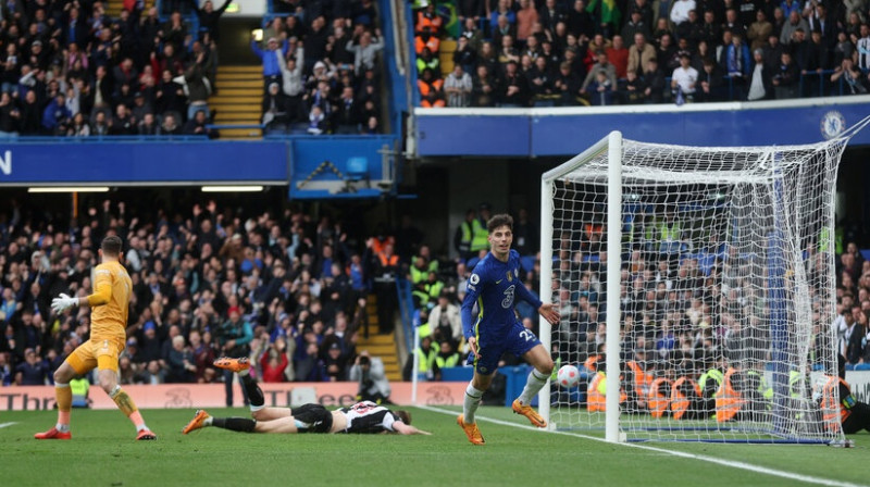 Kajs Hāvercs izrauj uzvaru ''Chelsea''. Foto: Reuters/Scanpix