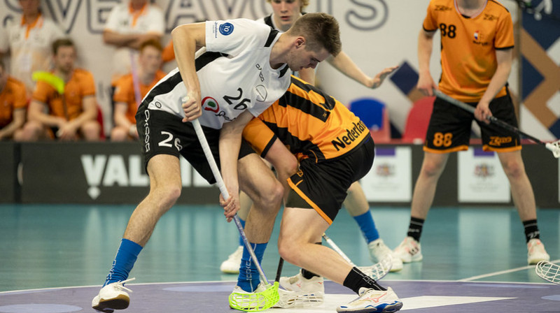 Epizode no spēles starp Igaunijas un Nīderlandes izlasēm
Foto: IFF