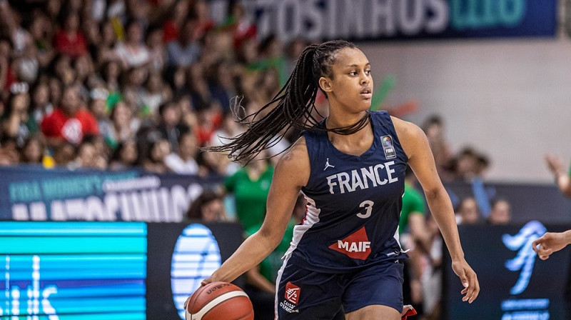 Francijas spēlētāja Nella Angloma 2022. gada 26. augustā. Foto: FIBA
