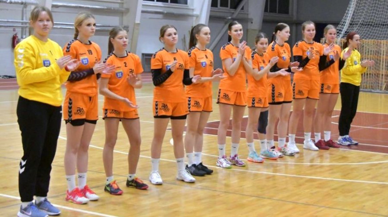 "REIR/Dobele SS" handbolistes. Foto: Jēkabpils Sporta skola