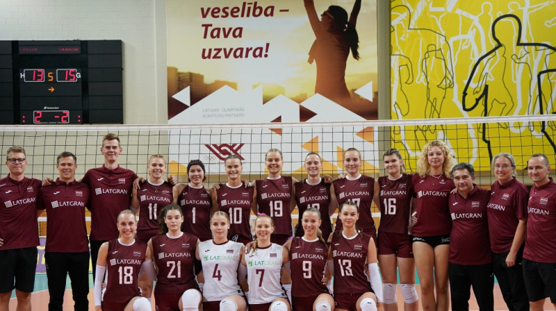 U22 Latvijas sieviešu volejbola izlase. Foto: Margarita Vigule, CEV
