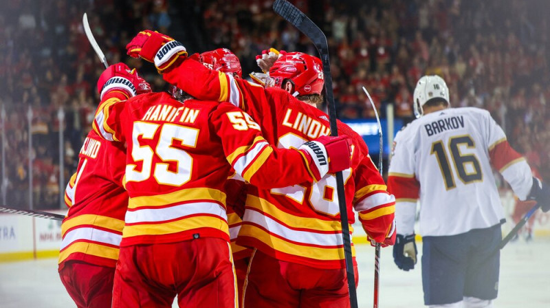 "Flames" hokejisti. Foto: USA Today Sports/Scanpix