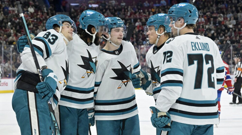 "Sharks" hokejisti. Foto: USA Today Sports/Scanpix