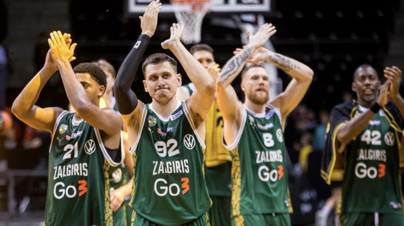 Edgars Ulanovs un "Žalgiris" basketbolisti. Foto: Žalgiris Kaunas