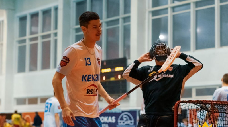 Klāvs Jansons (#13) tika atzīts par labāko uzvarētāju rindās, foto: Māris Greidāns, FS Masters