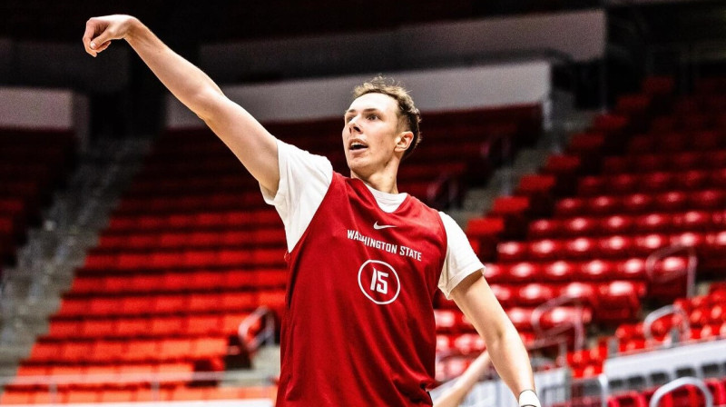 Rihards Vāvers. Foto: Washington State Men's Basketbal