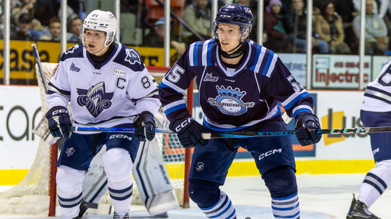 Pēteris Bulāns (Nr. 55). Foto: Bruno Girard/Saguenéens de Chicoutimi