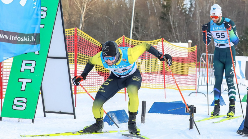 Ar sprinta rezultātu priecējošais Lauris Kaparkalējs. Foto: Ski.lv/A.Veckalniņš.