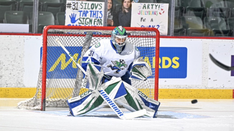 Artūrs Šilovs. Foto: Abbotsford Canucks