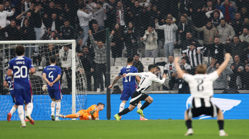 Stambulas "Beşiktaş" pussarga Milota Rašicas pirmais vārtu guvums cīņā pret Bilbao "Athletic". Foto: Murad Sezer/Reuters/Scanpix