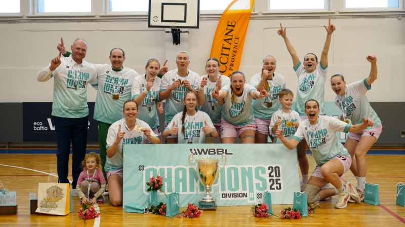 "Panevežys" basketbolistes 2025. gada 30. martā Daugavpilī. Foto: Margarita Vigule