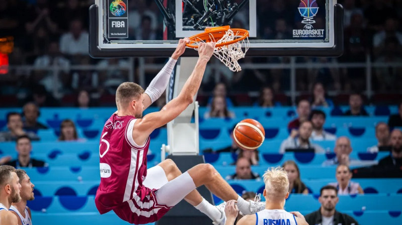 Kristaps Porziņģis 2025. gada 29. augustā. Foto: FIBA