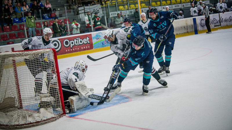Mirklis no Kijivas "Capitals" un Liepājas komandu cīņas Piņķos. Foto: HC Kyiv Capitals