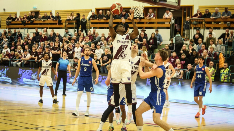 Mirklis Seidarkrokuras "Tindastóll" un Zagrebas "Dinamo" cīņā Eiropas Ziemeļu līgā (ENBL). Foto: Körfuknattleiksdeild Tindastóls