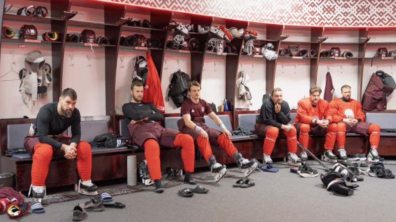 Latvijas izlases ģērbtuve. Foto: Ansis Ancovs