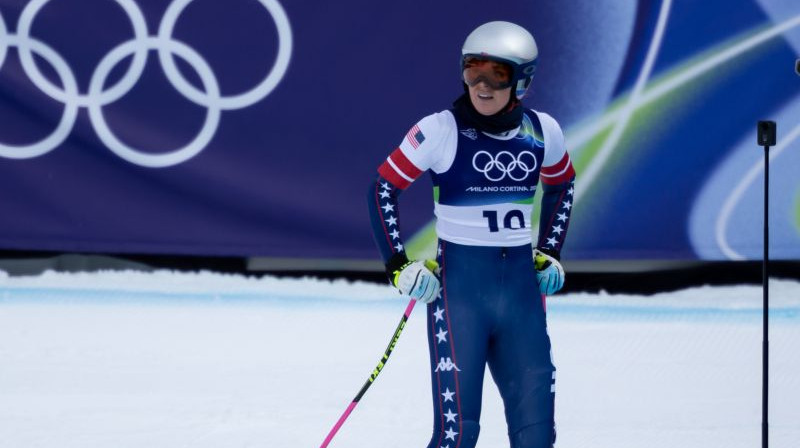 Lindsija Vona olimpisko spēļu treniņos. Foto: Zumapress.com/Scanpix