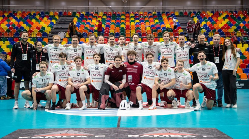 Latvijas izlase, foto: Floorball.lv