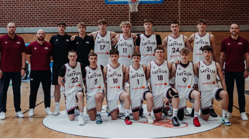 Latvijas U18 junioru izlase. Foto: DBB