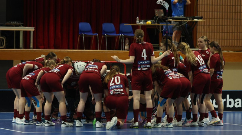 Latvijas sieviešu U19 izlase pasaules čempionātā Itālijā. Foto: IFF