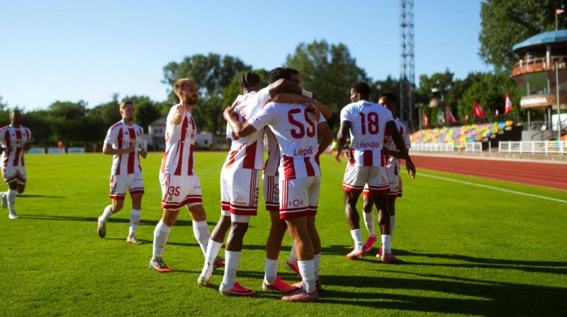 ''Liepājas'' futbolisti. Foto: Mārtiņš Vējš