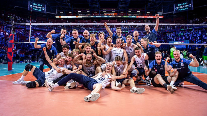 Somijas volejbola izlase. Foto: CEV