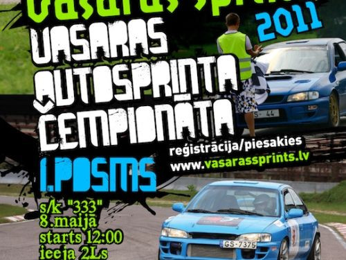 Vasaras autosprints startē 333 trasē