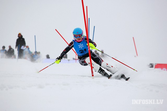 Latvijas juniorēm kalnu slēpošanā punktu rekordi