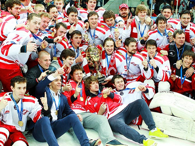 "Spartak" jaunie hokejisti uzvar MHL izslēgšanas spēlēs