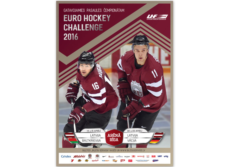 Sākusies biļešu tirdzniecība uz "Euro Hockey Challenge" spēlēm "Arēnā Rīga"